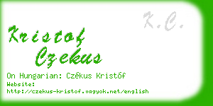 kristof czekus business card